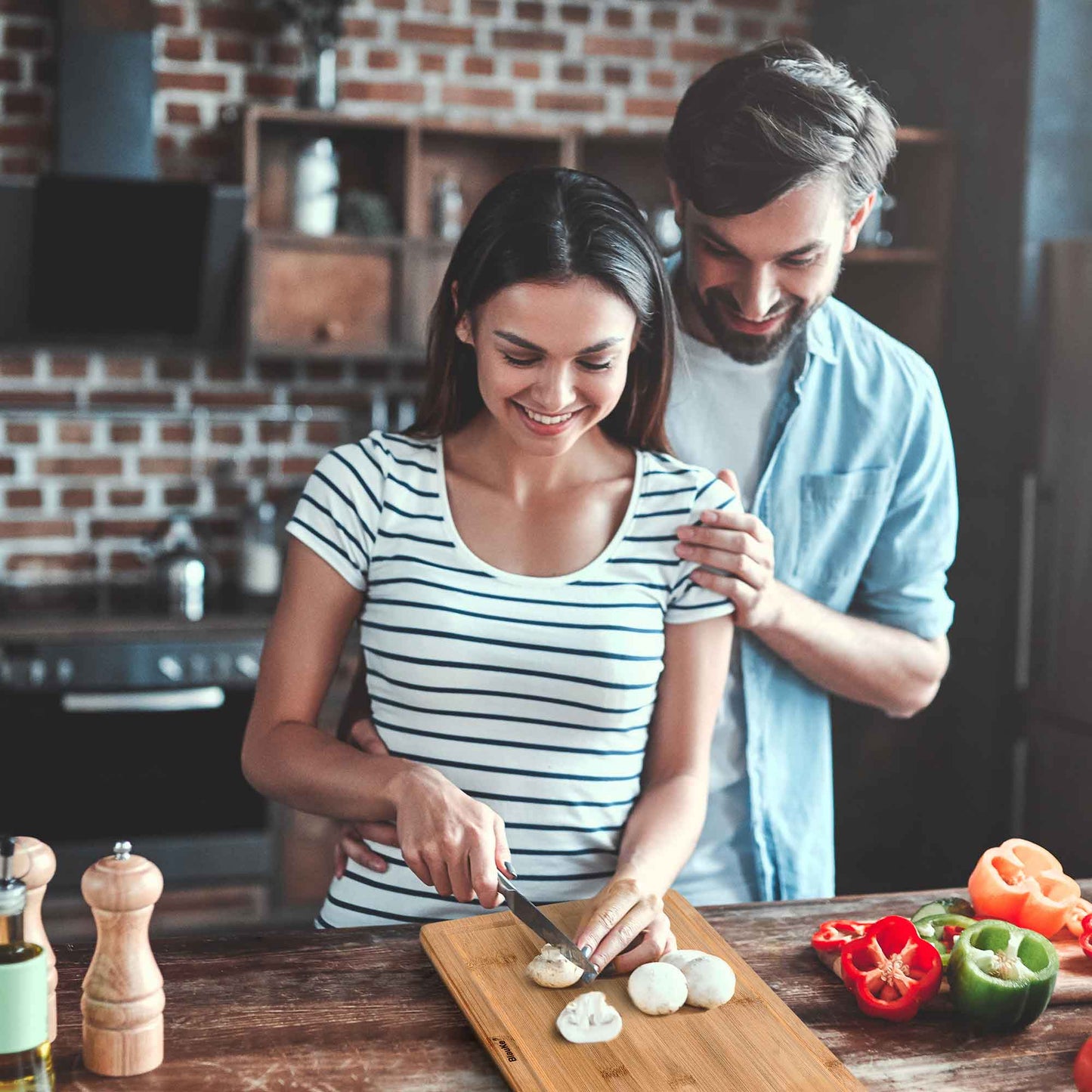 Wood Cutting Board for Kitchen 15x10 inch - Wooden Serving Tray -