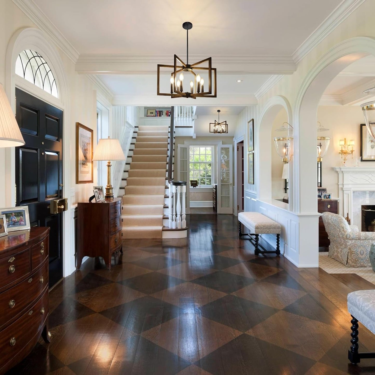 6-Light Modern Farmhouse Pendant Lights for Kitchen Island, Vintage